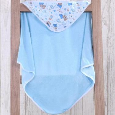 Imagem de Toalha Capuz Bebê 70x70 Toque Aveludado Super Macia - BENE CASA