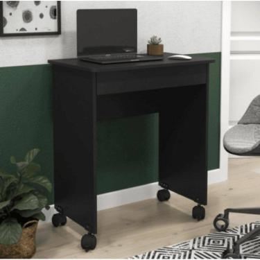 Imagem de Mesa Escrivaninha Compacto Not 0,70 para Quarto e Office com Gaveta Preto