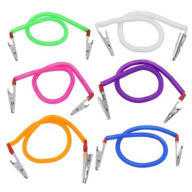 Imagem de Waziaqoc Clipes de guardanapo dentário de 6 peças, clipe de silicone colorido para babador de cor mista suporte de guardanapo