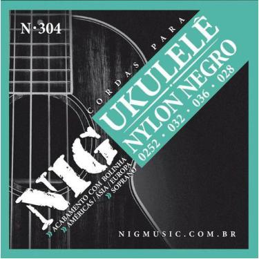 Imagem de Encordoamento Nylon Nig N 304 Ukulele Soprano Preto