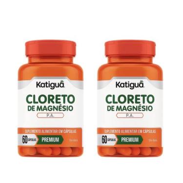 Imagem de Kit 2 Cloreto De Magnésio P.a 60 Capsulas. Katigua