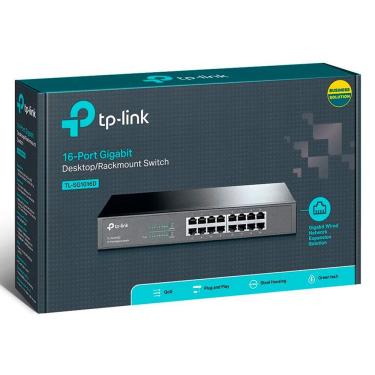 Imagem de Switch 16 Portas Tp-Link Tl-Sg1016D Gigabit 10/100/1000 Mbps