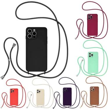 Imagem de Case Capa Capinha Com Cordão Alça Transversal Para iPhone 15PRO MAX (ROSA AREIA)