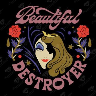 Imagem de DIAMOND ART CLUB Beautiful Destroyer, kit de pintura de diamante, artesanato DIY divertido para adultos, tela de arte de diamante redondo para iniciantes, 13" x 13" (33 cm x 33 cm)