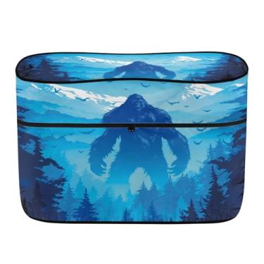 Imagem de Knextrepoy Blue Mystery Gorilla RV Capa de tanque de propano duplo de 13,6 kg para trailer de trailer, proteção de cilindro de gás para todos os climas, acessório RV