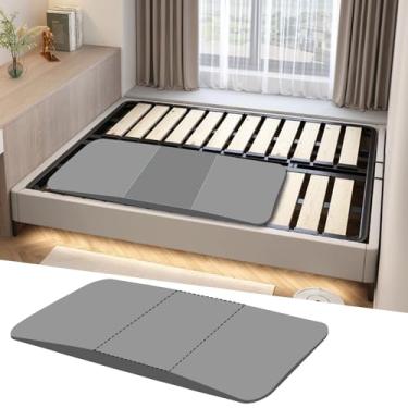 Imagem de Suporte de colchão flácido extra grosso de 7,6 cm, design trapezoidal de 152 cm L, placa de suporte para colchão de alta densidade, espuma viscoelástica embaixo da almofada para fixar a cama que
