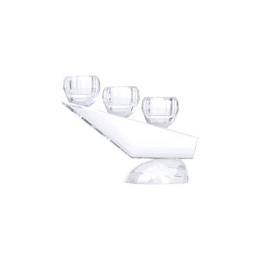 Imagem de Candelabro Mary Transparente - para 3 Velas - em Cristais - Prestige - 14x11 cm