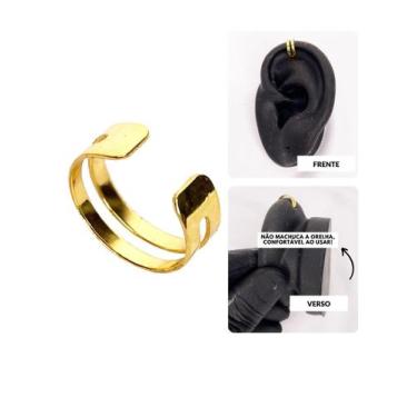 Imagem de Brinco Piercing Falso Orelha Hélix Clip Pressão Encaixe - Visujoias