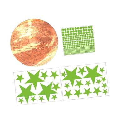 Imagem de predolo Adesivo de brilhantes no escuro, adesivos de parede brilhantes faça você mesmo para galáxias, e planetas, decalques de parede para