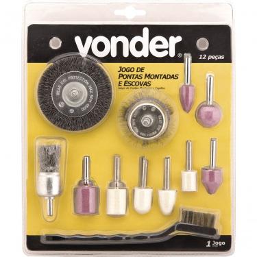Imagem de Jogo Ponta Montada E Escovas Com 12 Peças Vonder