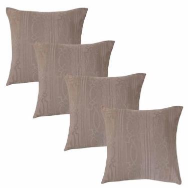 Imagem de Kit 04 Capas para Almofada em Jacquard Estampado 45cm x 45cm - Paulo C