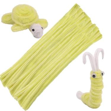 Imagem de Limpadores de cachimbo Craft 100 peças de Chenille Stem Amarelo Claro 