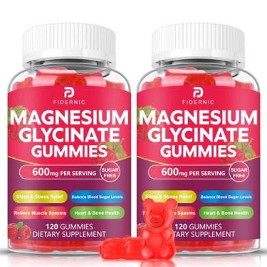Imagem de Suplemento Gomas de Glicinato de Magnésio FIDERNIC 600 mg 240 ct