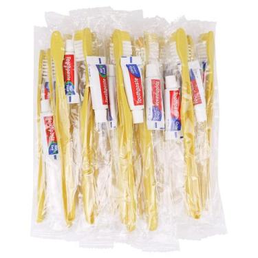 Imagem de Escovas de dentes descartáveis Xuezoioy com pasta de dente, pacote com