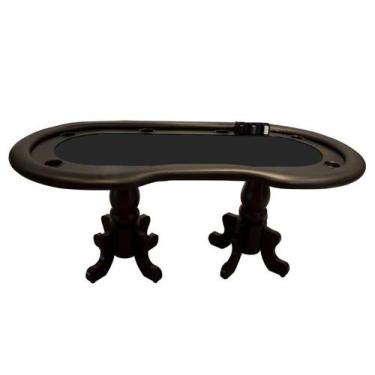 Imagem de Mesa De Poker Linha Torres com Borda Estofada e Porta Copos - 2,55x1,1