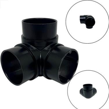 Imagem de Cotovelo Tripo Fixo Aluminio 2 Pol Guarda Corpo Corrimão - Fast Vidros