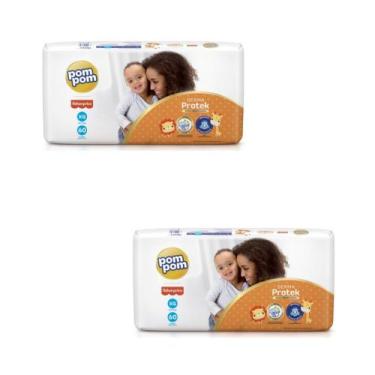 Imagem de Kit Fralda Pompom HIPER Derma Protek Tam XG - 120 fraldas - ATACADO BA