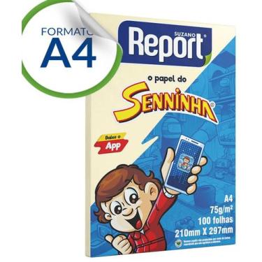Imagem de Papel sulfite A4 Report amarelo 75g 100 folhas