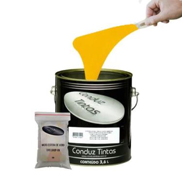Imagem de Kit Tinta Refletiva Sinalização - Conduz - LARANJA - 3,6L. -Resina acr