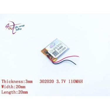 Imagem de Bateria 3.7v 110 Mah 3mm X20mm X20mm 2 Fios 302020 - bgb