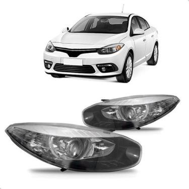 Imagem de Par Farol Fluence 2014 2015 2016 Eletrico Com Motor Fume - TYC