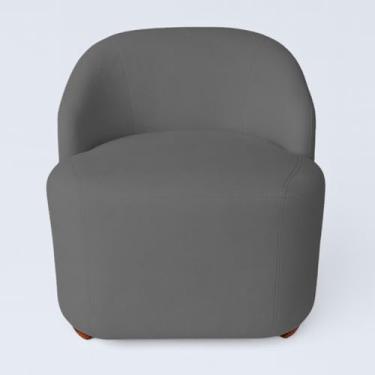 Imagem de Poltrona Resistente Moderna para Escritório Confortável Sala de Reunião Tecido Bouclé MOBLAN decor (Cinza escuro)