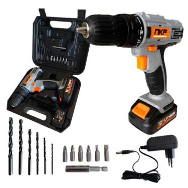 Imagem de Furadeira Parafusadeira à Bateria 12V com Maleta e 13 Acessórios FP12X