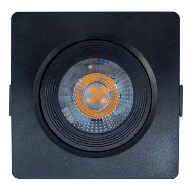 Imagem de Spot LED Embutir 3W 6000K 240LM Quadrado Preto Bivolt Empalux
