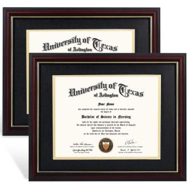 Imagem de Diploma Frame Graduation Mall, 21 x 29,7 cm, preto sobre dourado - Gra