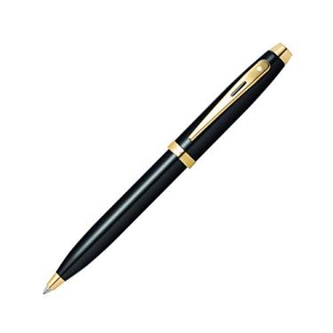 Imagem de Sheaffer 100, preto brilhante, acabamento dourado, esferográfica (E2932251-30)