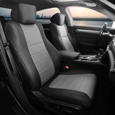 Imagem de FEINEPRO Capas de assento Honda Accord Sedan EX, EXL, Touring, Sport e All Hybrid 2018 2019 2020 2021 2022, conjunto completo de capa de assento de carro de couro (fileira traseira com encosto