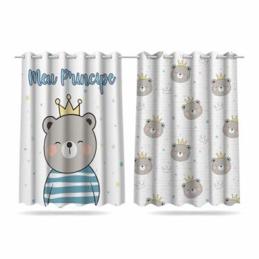 Imagem de Cortina Infantil Ursinho Princepe 2,60m X 1,50m Tecido - DECORANDO E G