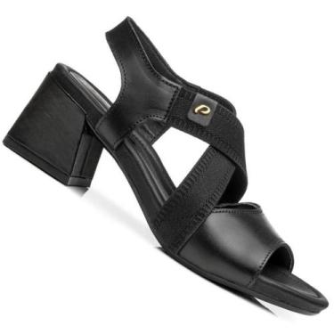 Imagem de Sandalia Pegada 234303 Feminina, Preto, Preto, 37