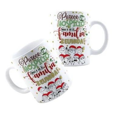 Imagem de Xícara Caneca Personalizada de Porcelana Cerâmica  Natalina Natal Famí