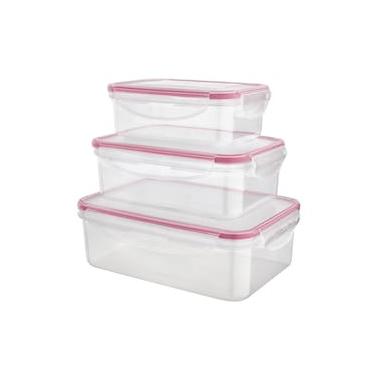 Imagem de Conjunto de Potes Herméticos Retangulares Euro Home PLA3697-VM em Polipropileno – 3 Peças