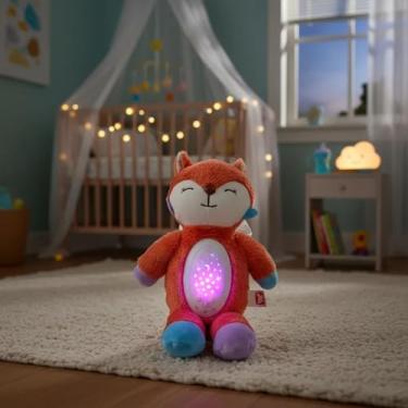 Imagem de Pelúcia Projetora de Ninar Raposa, Sons Relaxantes e Luzes Estreladas