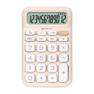Imagem de Calculadora de mesa 12 dígitos PC130-BG Bege - Procalc