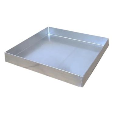 Imagem de ISAMAR Forma para Brownie Quadrada Prata Resistente à Ferrugem 25x25x3 Cm em Alumínio