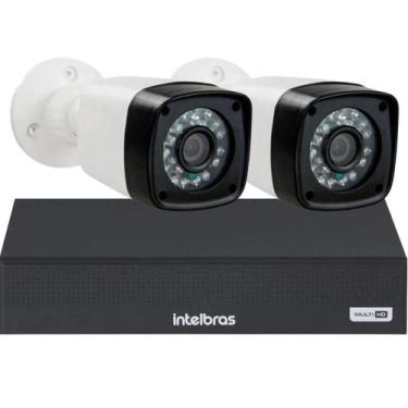 Imagem de Kit 2 Câmeras Segurança 1080p Full Hd Dvr Intelbras 4 canais