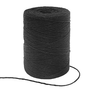 Imagem de Tenn Well Black Juta Twine, corda de juta de 2 mm, corda de presente para projetos de artesanato, embalagem, aplicações de jardinagem