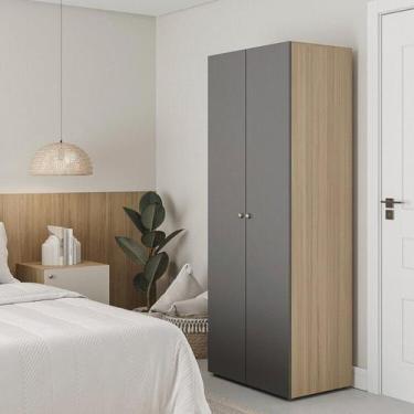 Imagem de Módulo 70x180 2 Portas 1 Kit Prateleira Frame CabeCasa MadeiraOriginal