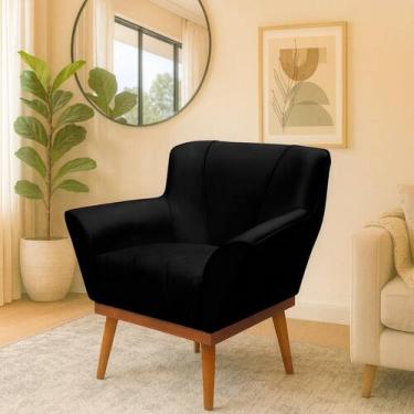 Imagem de Poltrona Cadeira Yasmin Decorativa Veludo Confortável Casa Imperial - 