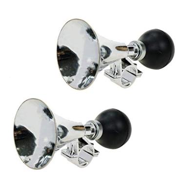 Imagem de Modengzhe Buzina de ar ABS em tom cromado para ciclismo infantil, chifre de palhaço de plástico divertido com lâmpada de apertar