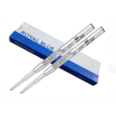 Imagem de 2 Refil Carga Cartucho de Tinta Azul Ballpoint, Ballpen, Ponta Média 0.7 (Original Len ISO - 12757) Compatível com Montblanc