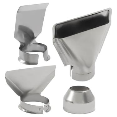 Imagem de Kit de bocal de pistola de calor, bocal refletor de aço inoxidável, acessório de substituição de pistola de ar quente para estação de solda de bocal, ferramenta de bocal