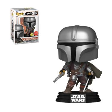 Imagem de Funko Pop Star Wars 604 The Mandalorian  w/ Darksaber Glows