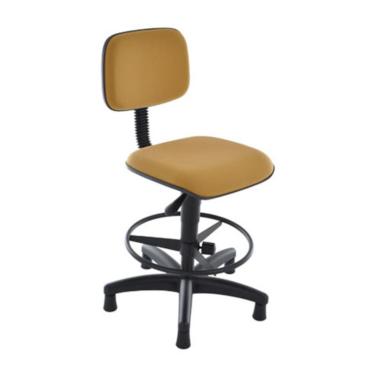 Imagem de Cadeira Secretária Base Caixa Linha Square Amarelo