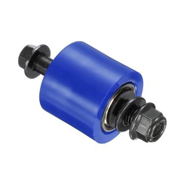 Imagem de PATIKIL Tensor de polia de rolo de 10 mm, tensor de polia de rolo de corrente, mini peças de bicicleta, guia de cilindro de nylon, guia de corrente de roda, conjunto deslizante para mini motocicleta