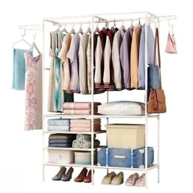 Imagem de Arara Cabideiro Para Roupa Duplo Cabides Sapateira Multiuso(BRANCO)