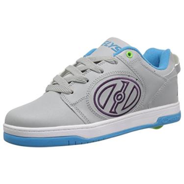 Imagem de Heelys Tênis Voyager, Cinza refletivo/ciano/uva, 2 Little Kid